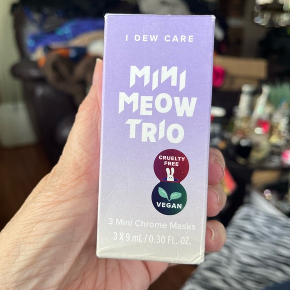 I Dew Care Mini Meow Trio 3 Mini Chrome Masks.  Brand New In Box! - Picture 9 of 10